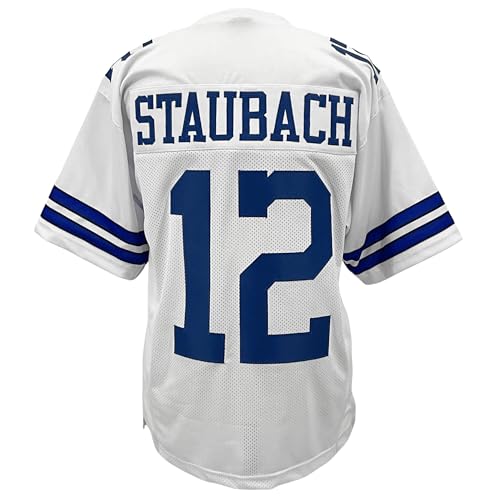 Roger Staubach Dallas White Unisex Jersey XX-Large Custom Sewn