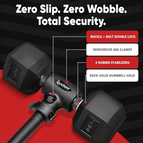 IgniteM Straight Bar Dumbbell to Barbell Converter Bar - 200lb Capacity