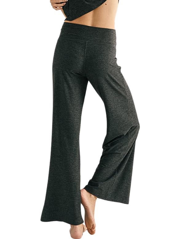 Outdoor Voices Women’s CloudKnit High-Rise Wide Leg Pants - Medium Charcoal