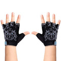 Kids Cycling & Fishing Gloves - Black, Medium - Non-Slip Grip, Breathable, Adjustable Wrist