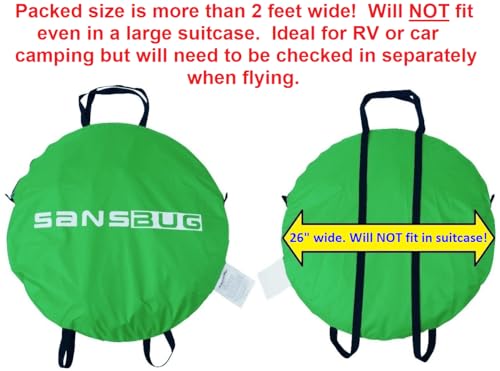 SANSBUG Screen Tent - Instant Pop-Up Mosquito Net Shelter with Strong Mesh & Tarp Floor