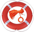 RAYBITU 23-Inch Life Ring Buoy Boat Safety Life Preserver with 30m Rescue Rope