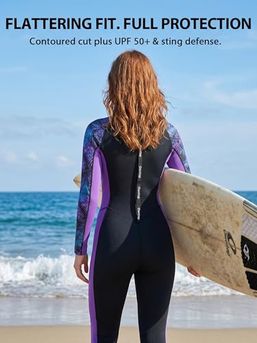 Women’s 3/2mm Full Wetsuit Neoprene Wetsuit - Purple X-Large