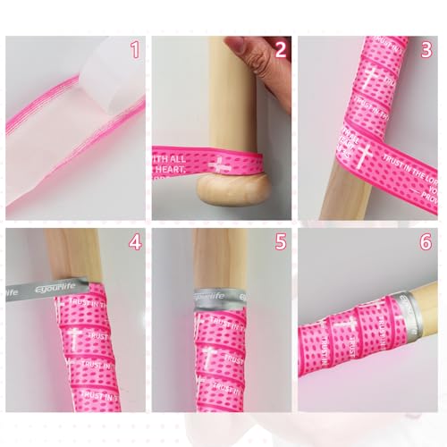 Pink Baseball Bat Grip Wrap 2 Pack Non-Slip Softball & Baseball Accessories PROVERBS 3:5