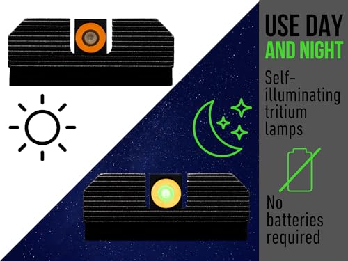 XS Sight Systems Tritium Night Sights for Glock Gen 1-6 +MOS, Model Glock Suppressor Variants