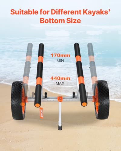 Heavy Duty Kayak Cart with 450 lbs Load Capacity & 12'' Solid Tires