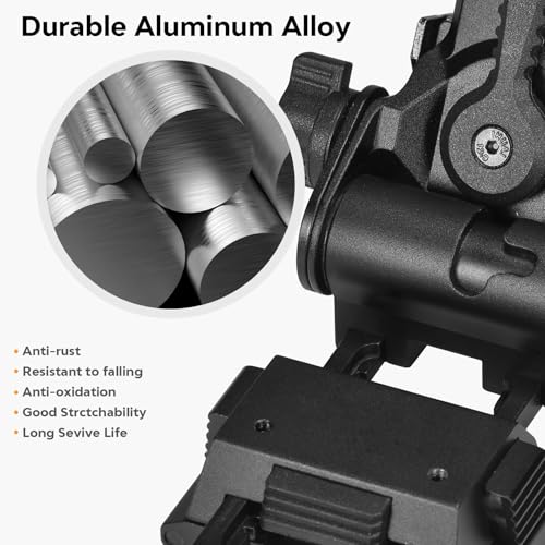 HTPREC Black G24 Night Vision Goggle Mount for PVS14/15/18 | Adjustable Helmet Adapter