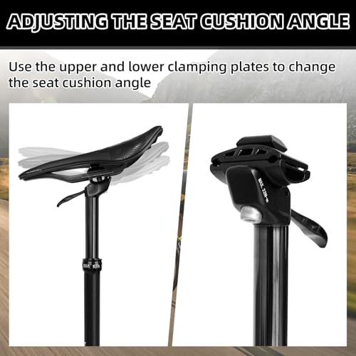 Soulvion Upgraded Cable-Less Hydraulic Dropper Seatpost 31.6mm x 100mm Travel for MTB/E-Bike/Road Bike