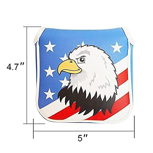 GOLTERS Golf Club Covers Mallet Putter Cover Magnetic Headcover Leather Magnetic Closure for Scotty Cameron Odyssey Taylormade Ping Golf Gift for Men Women Golfer