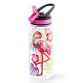 Cute Flamingo Water Bottle for Kids Girls 23oz with Straw - Durable & Leakproof