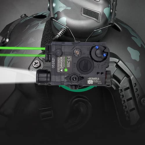 Black Airsoft PEQ 15 IR & Green Laser Sight with White LED Flashlight for AEG GBB CQB