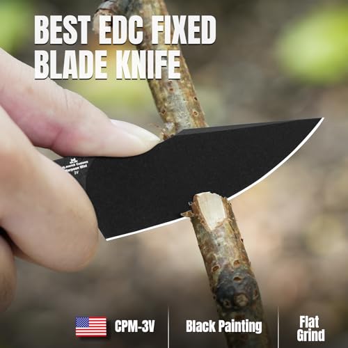 Kizer Mini Harpoon Fixed Blade Knife with Sheath - 3V Steel, G10 Handle, Compact EDC