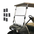 ECOTRIC Clear Fold-Down Windshield for 1982-2000.5 Club Car DS, High Clarity Acrylic