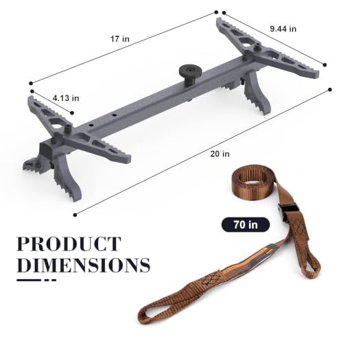 Kalkal 20" Aluminum Tree Stand Climbing Sticks for Saddle Hunting - Grey, 4 Pack