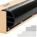 SHENGHUOH Black 12FT P-Profile Boat Dock Bumpers with Stainless Steel Screws & Washers