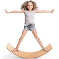Kids Wooden Balance Board 36 Inches Natural Wood Montessori Wobble Toy