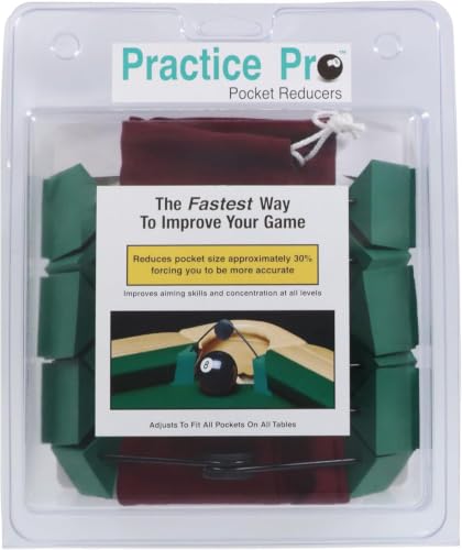 Pool Table Pocket Reducers Set of 6 – Billiard Training Aids for Precision Practice