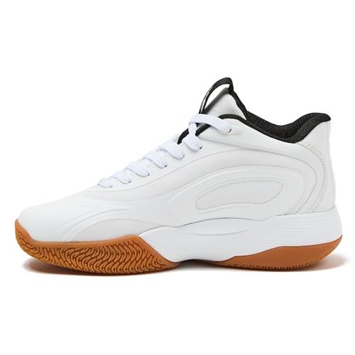 Reebok Open Gym High Top Basketball Sneakers Women 8.5 White/White/Gum