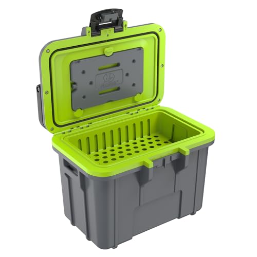 Pelican 8 Quart Personal Lunch Box Cooler with Built-In Ice Pack - Dark Gray/Green