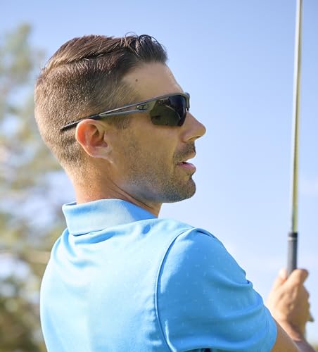 Tifosi Navar FC Half-Frame Sunglasses for Golf, Running, Pickleball & Tennis - Iron Enliven Golf Variant