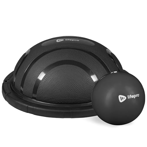 Lifepro Horizon Half Balance Ball Trainer Black - 440 lb Capacity Stability Exercise Equipment
