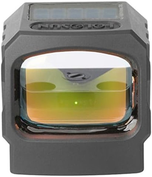 Holosun SCS-320-GR Solar-Charging Reflex Sight - Multi-Reticle 32MOA Green Circle & 2MOA Dot for Sig P320 (Black/FDE)