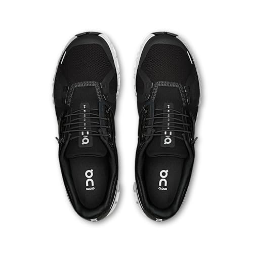 Men's Cloud 6 Sneakers - Black & White 10.5 Comfortable Athletic Shoes