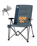 Heavy Duty Camping Recliner Chair 500lbs Support Folding Outdoor Chair