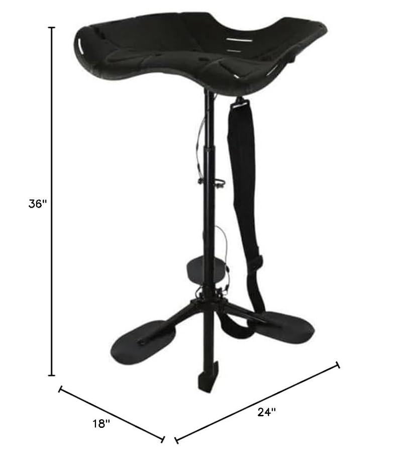 Waterfowl Hunting Seat - Ergonomic Adjustable Marsh Stool with Rotating Support
