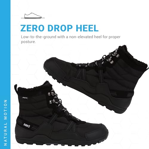 Men's Snow Boots - Barefoot Alpine Winter Shoes with Black 9 Variation