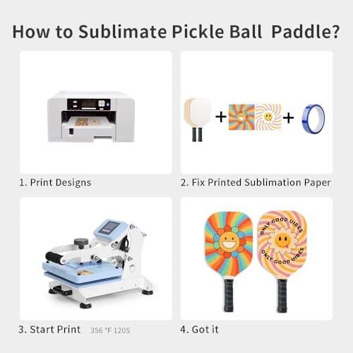 6 Pack Sublimation Pickleball Paddles - Double-Sided Printable Plywood with White & Wood Sides