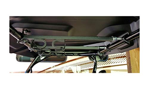 UTV Gun Rack for 23-28 Inch Roll Bar - Overhead Quick-Draw Model QD850-OGR, Black Powder-Coated