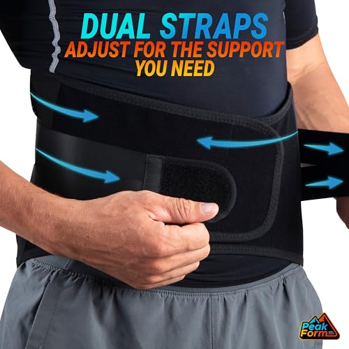 Peak Form L/XL Back Support Brace with Hot Cold Therapy for Lumbar Relief