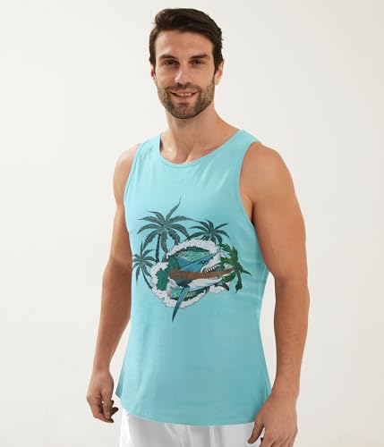 Men's Graphic Sleeveless Muscle Tank Top - Funny Casual Summer Wear