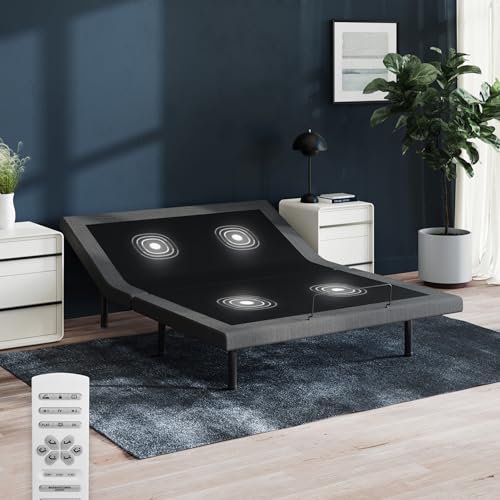 Nectar Premier Adjustable Queen Bed Base with Head & Foot Control, Massage, App & Remote