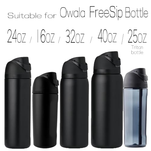 Replacement Lid for Owala FreeSip Water Bottles 16/24/32/40oz Stainless Steel & 25oz Tritan - Black Cherry