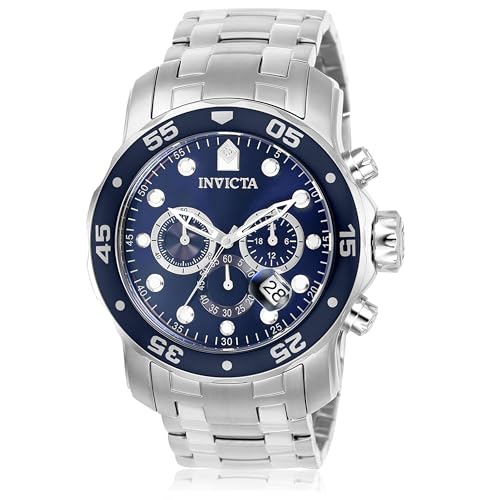 Invicta Men's Pro Diver Chronograph Watch 48mm Silver & Blue