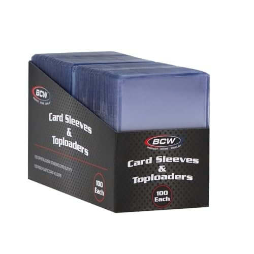 BCW Card Sleeves and Top Loaders Combo Set - 100 Count, Standard 20 Pt