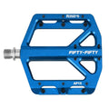 FIFTY-FIFTY Blue Mountain Bike Pedals Aluminum Flat Non-Slip Durable