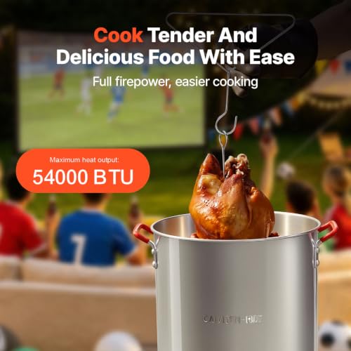 VEVOR 30-Qt & 10-Qt Propane Turkey Deep Fryer Seafood Boiling Kit, 54,000 BTU