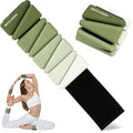 Adjustable Gradient Green Ankle and Wrist Weights Set of 2 - 4lb Pair for Women