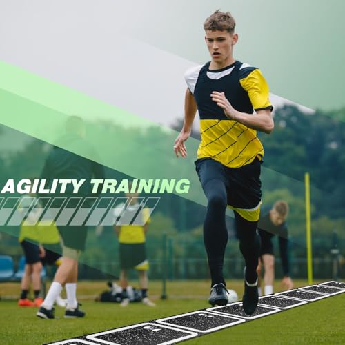 15ft Rubber Agility Ladder Non-Slip Speed Training Equipment for Soccer & Fitness