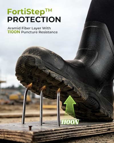 Extremus KastKing RhinoToe Rubber Work Boots Men Variation 10 Fiberglass Toe