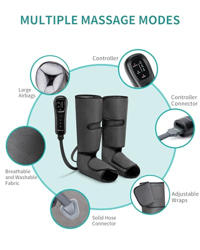 Nekteck Calf & Foot Leg Compression Massager - 2 Modes for Circulation & Relaxation