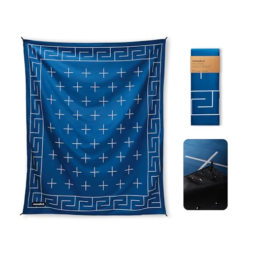 Nomadix Festival Blanket - Barton Blue Picnic & Camping Towel with Water-Resistant Base - 60x72 - Recycled Materials