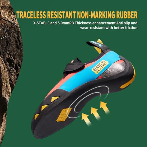 Men's Climbing Shoes Lightweight Anti-Slip Indoor Outdoor Rock Climbing Gym Training