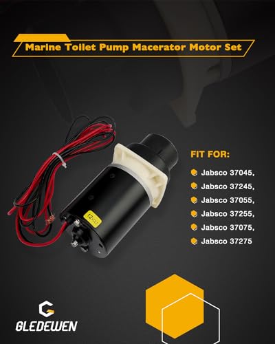 Gledewen 37072-0092 Marine Toilet Pump Motor for Jabsco Series, 12V