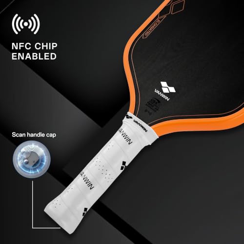VAN WIN PRO T8 Pickleball Paddle - Raw Carbon Fiber USAPA Approved, Control & Power