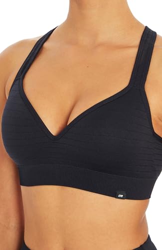Seamless Sports Bra for Women Low Impact Workout Support Black Small