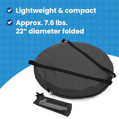 Large Pop-Up Sports Shelter - Waterproof, Windproof, UV Protection, Black